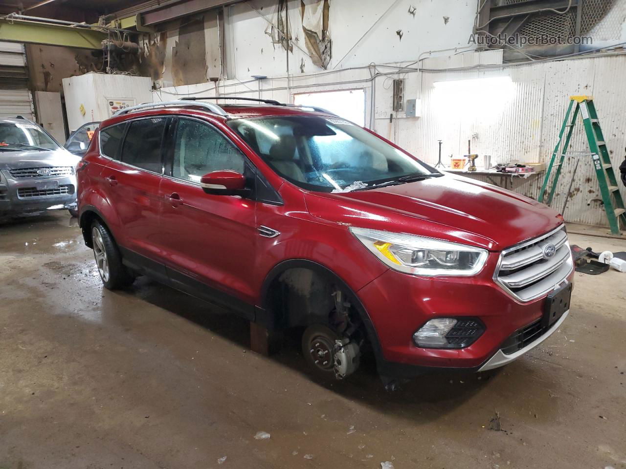 2017 Ford Escape Titanium Red vin: 1FMCU9J94HUC51641