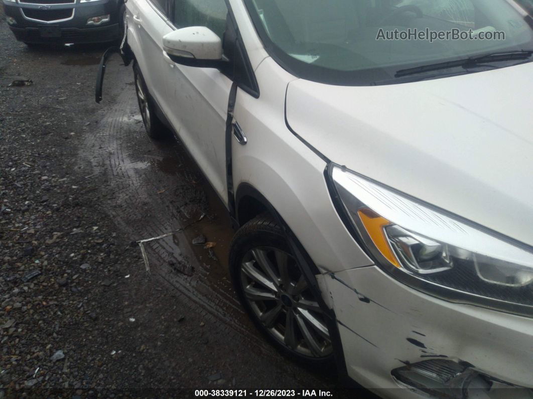 2017 Ford Escape Titanium White vin: 1FMCU9J94HUF10077