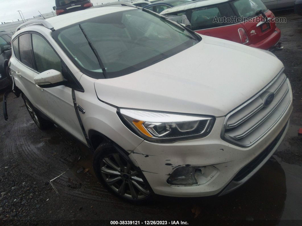 2017 Ford Escape Titanium White vin: 1FMCU9J94HUF10077