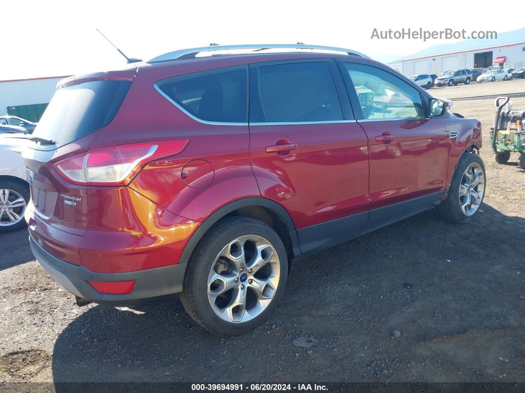 2013 Ford Escape Titanium Red vin: 1FMCU9J95DUB97440