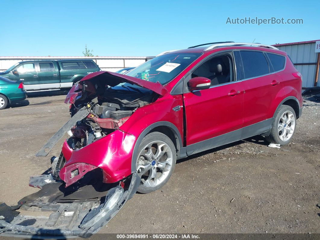 2013 Ford Escape Titanium Red vin: 1FMCU9J95DUB97440