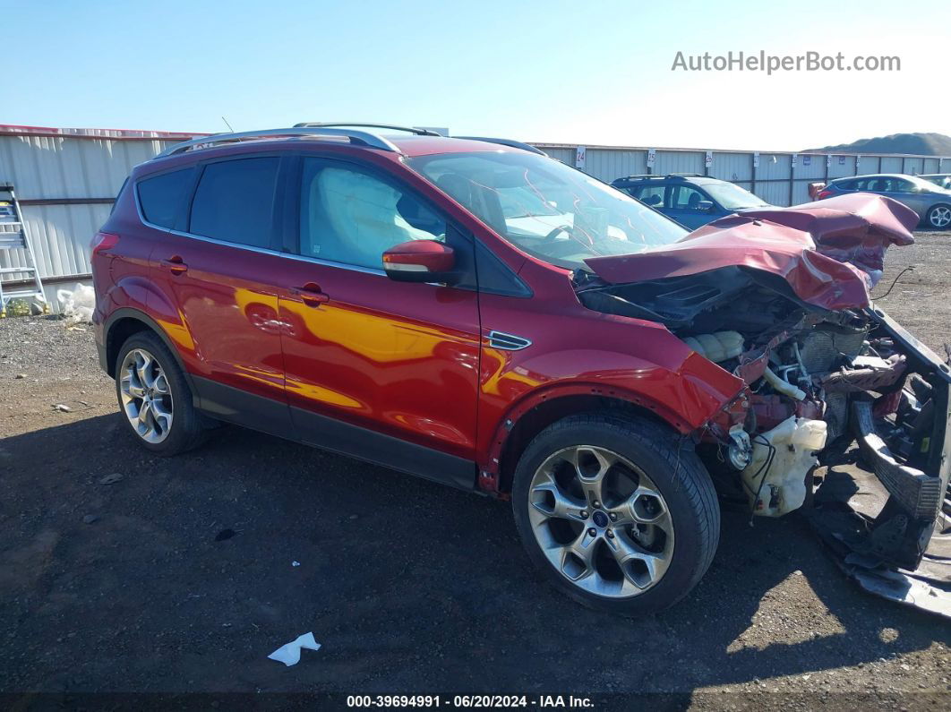 2013 Ford Escape Titanium Red vin: 1FMCU9J95DUB97440