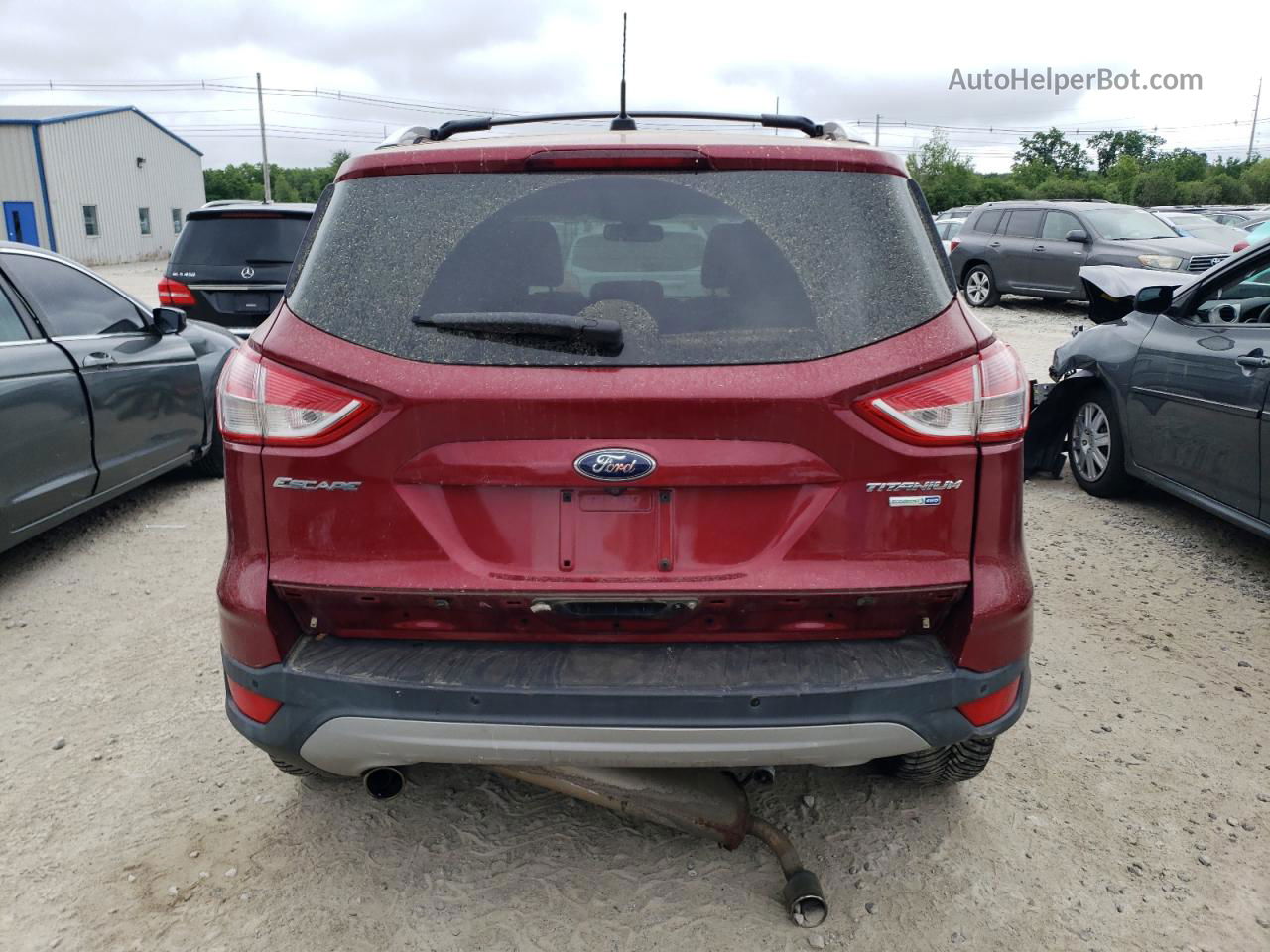 2013 Ford Escape Titanium Red vin: 1FMCU9J95DUC58270