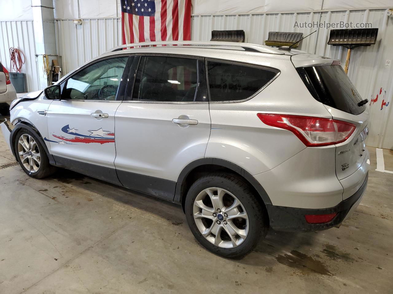 2014 Ford Escape Titanium Серебряный vin: 1FMCU9J95EUC86443