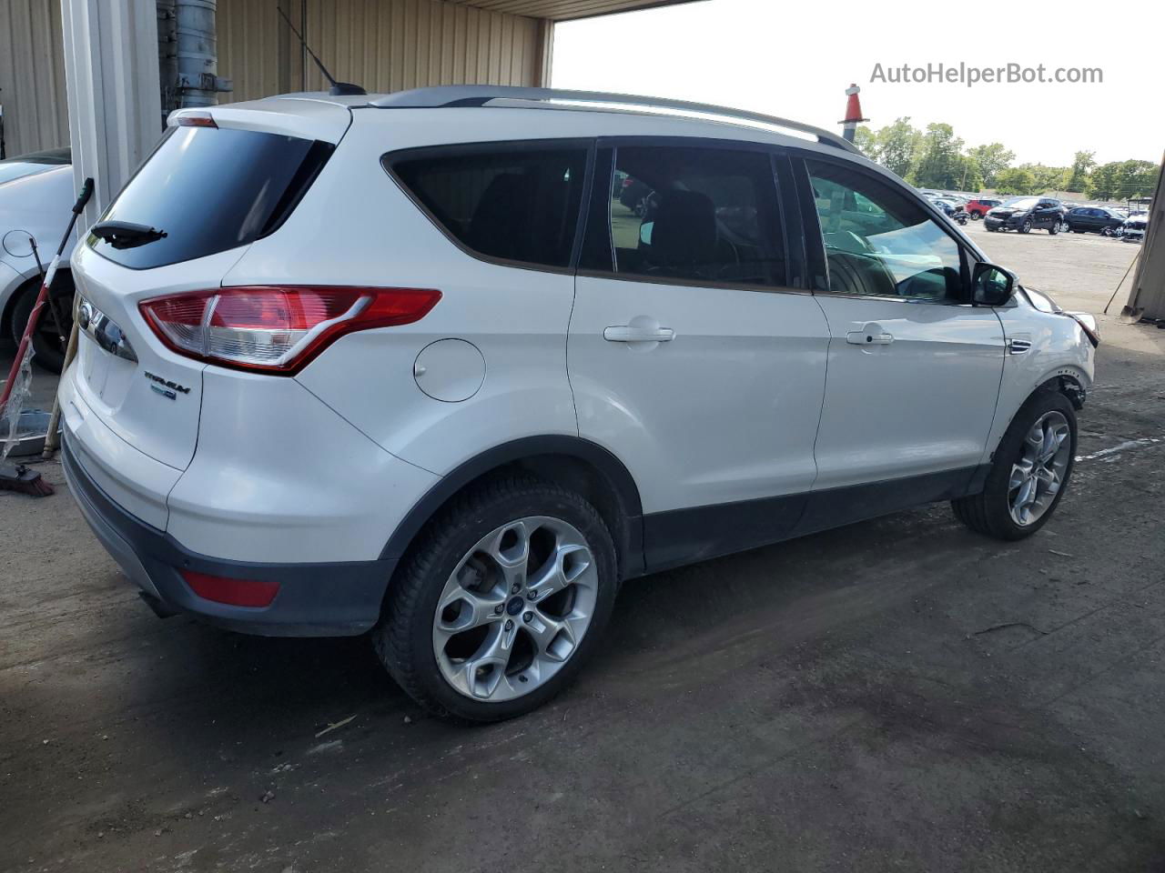 2015 Ford Escape Titanium White vin: 1FMCU9J95FUB02006