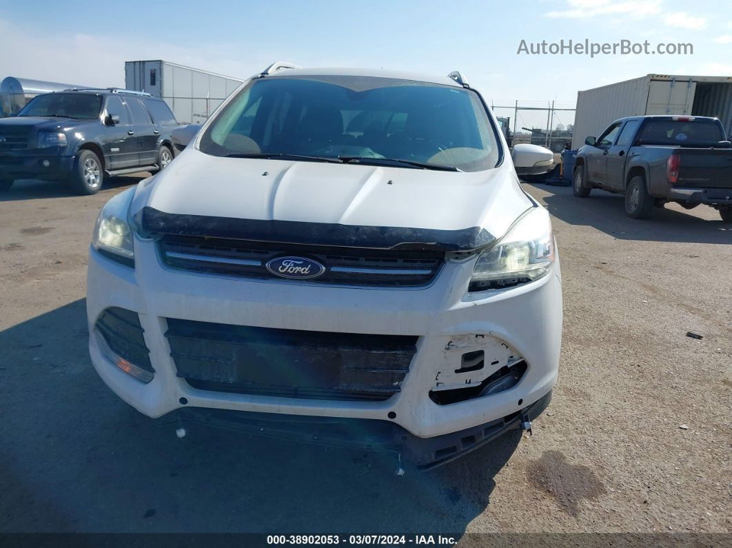 2016 Ford Escape Titanium White vin: 1FMCU9J95GUC30098