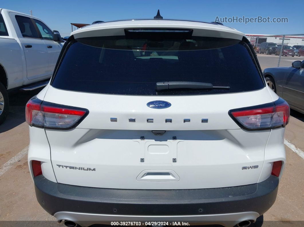 2021 Ford Escape Titanium White vin: 1FMCU9J95MUB19689