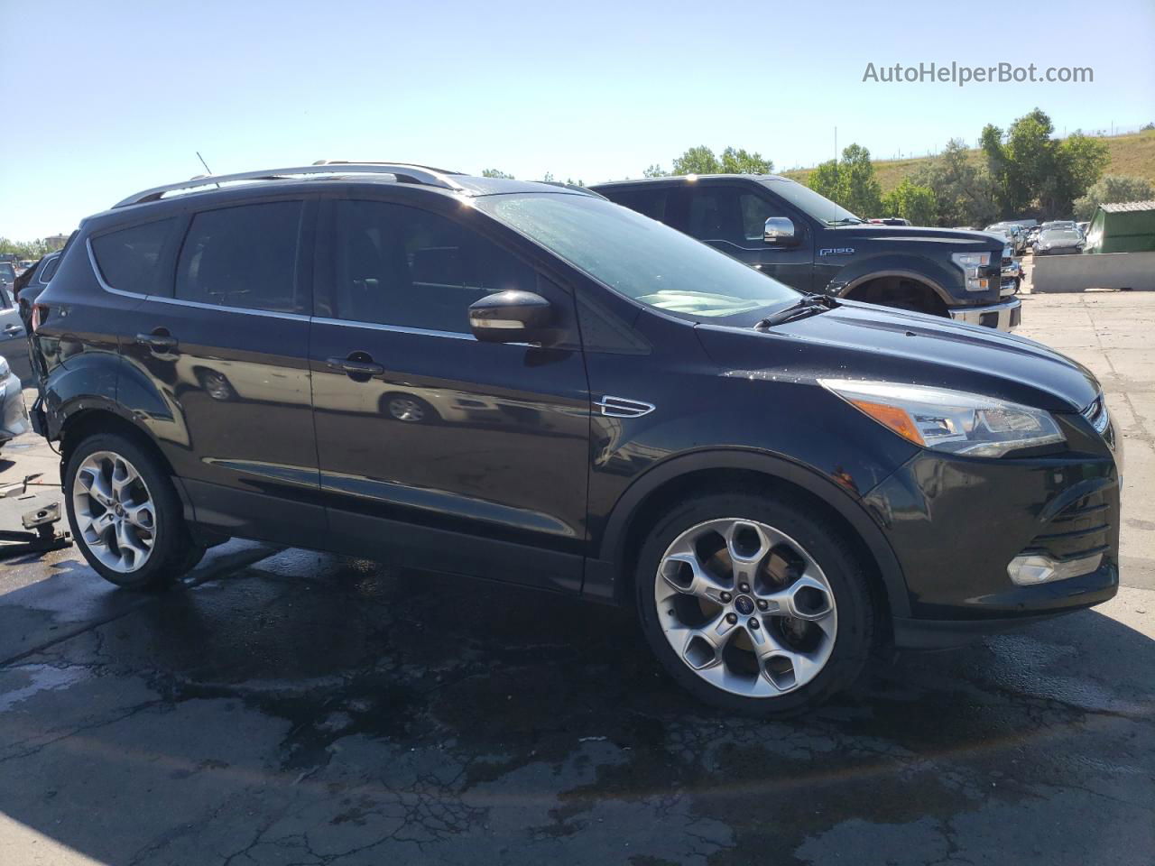 2014 Ford Escape Titanium Черный vin: 1FMCU9J96EUC97256