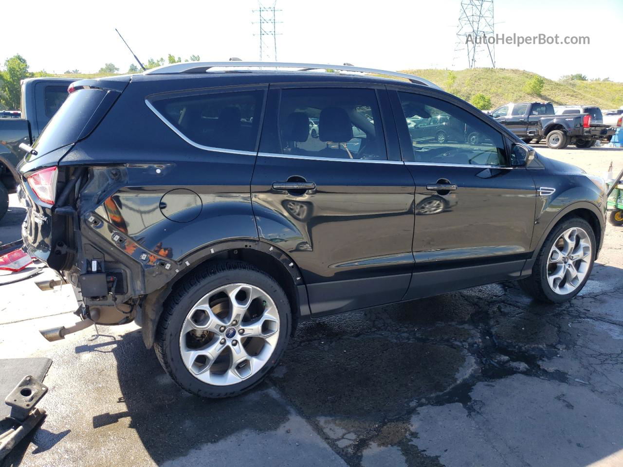 2014 Ford Escape Titanium Черный vin: 1FMCU9J96EUC97256