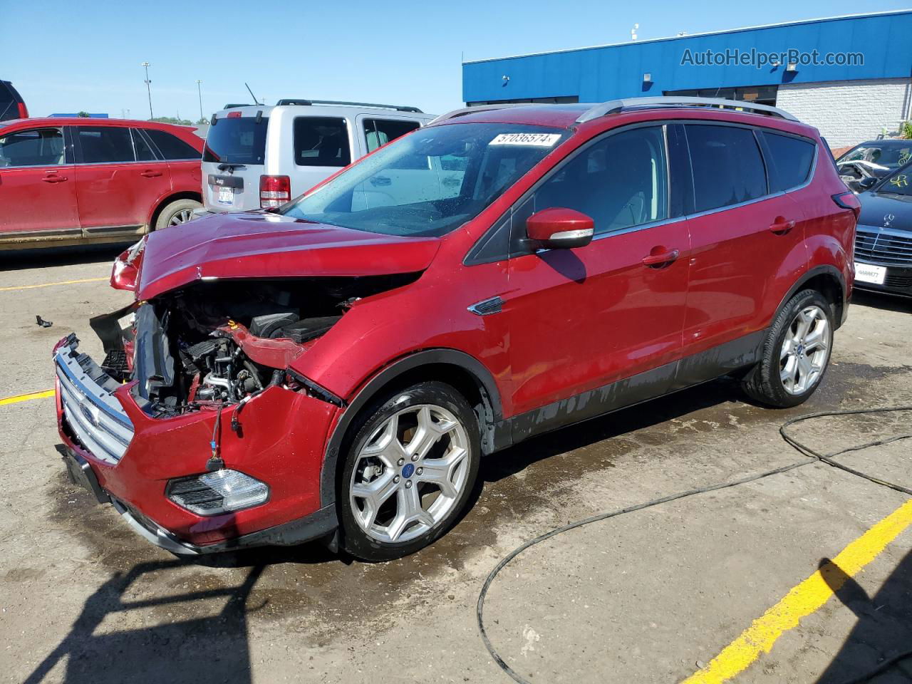 2019 Ford Escape Titanium Red vin: 1FMCU9J96KUB53346