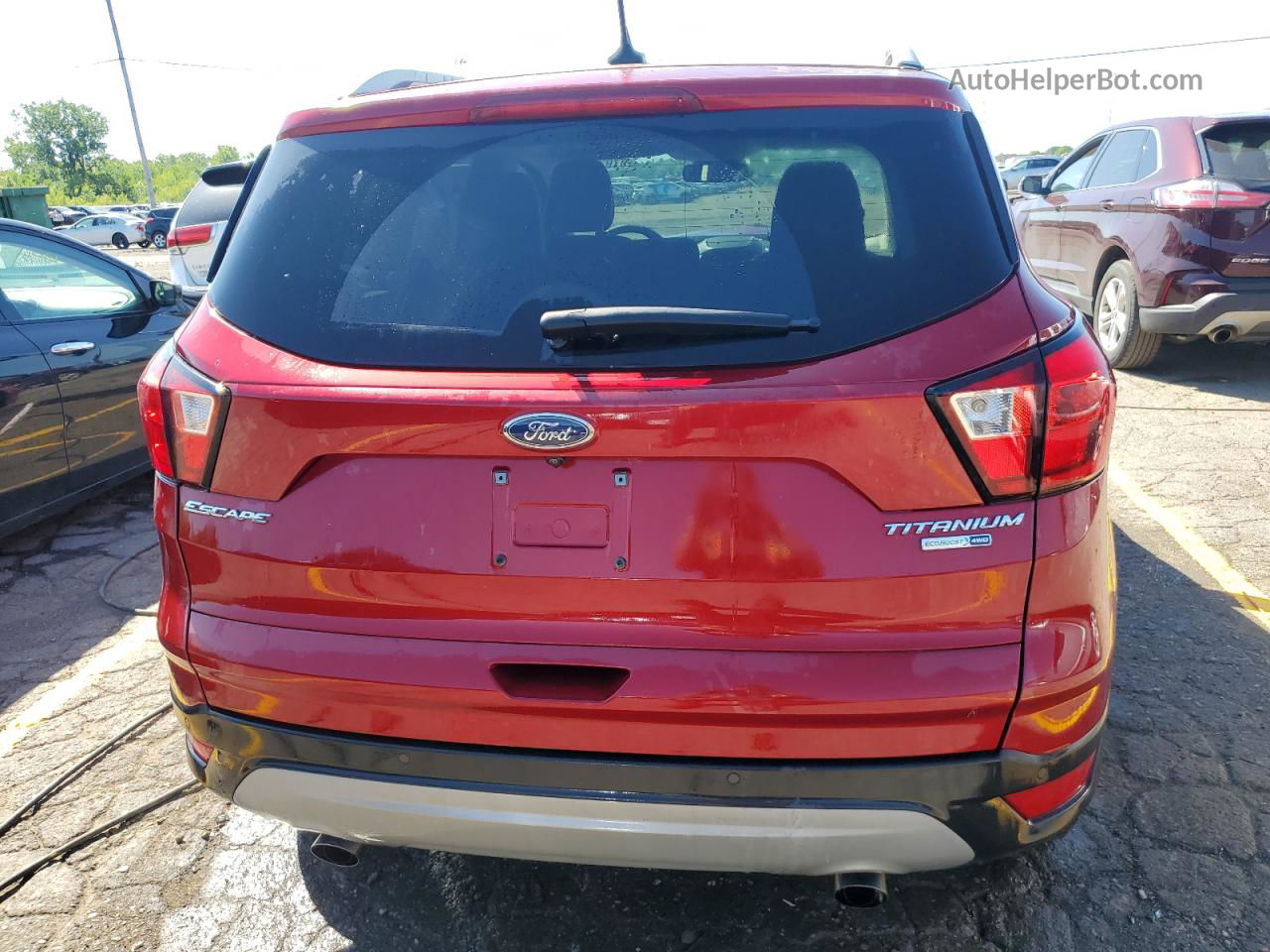 2019 Ford Escape Titanium Red vin: 1FMCU9J96KUB53346