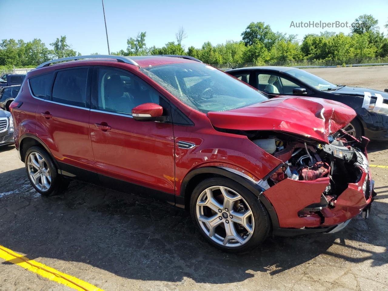 2019 Ford Escape Titanium Red vin: 1FMCU9J96KUB53346