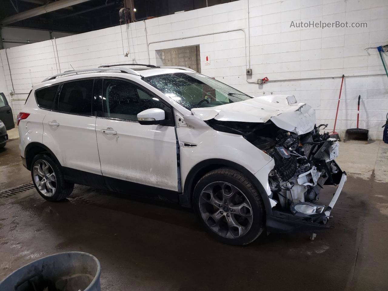 2013 Ford Escape Titanium White vin: 1FMCU9J97DUC93330