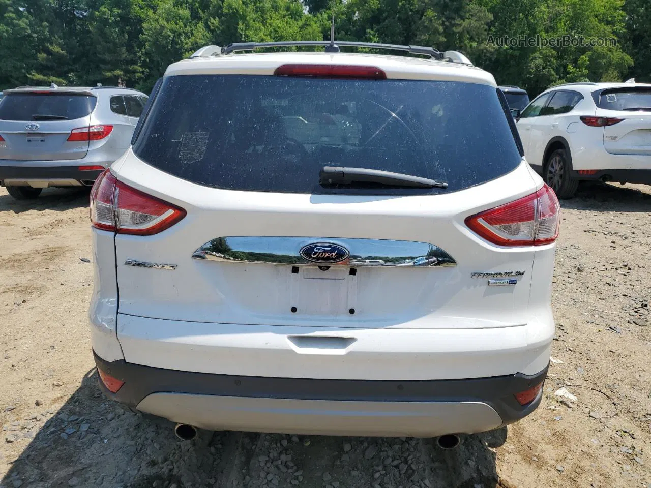 2014 Ford Escape Titanium White vin: 1FMCU9J97EUA65331