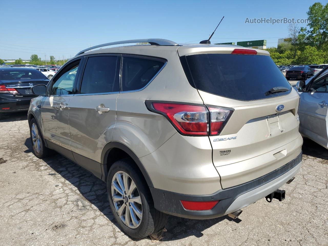 2017 Ford Escape Titanium White vin: 1FMCU9J97HUA97006