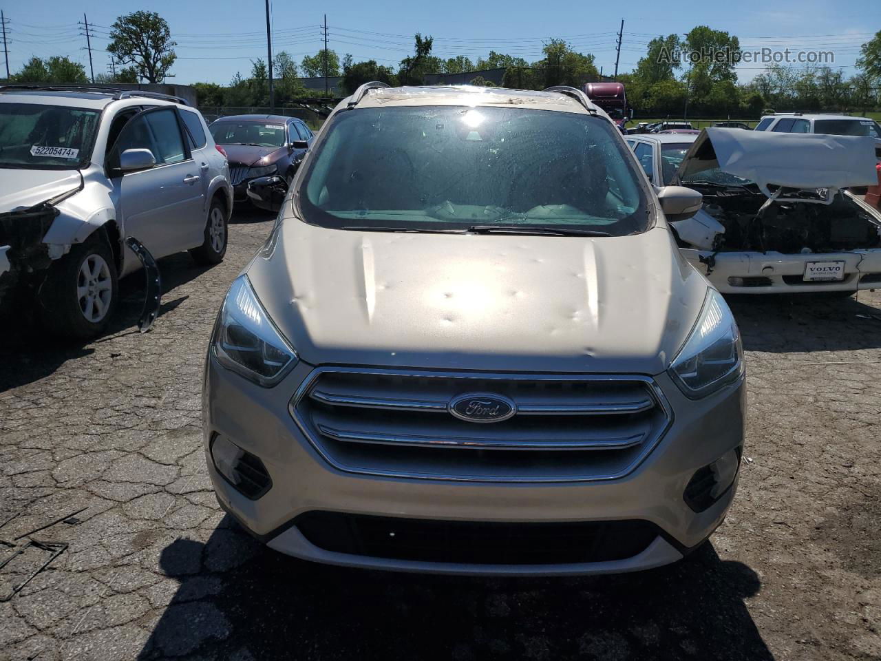 2017 Ford Escape Titanium White vin: 1FMCU9J97HUA97006