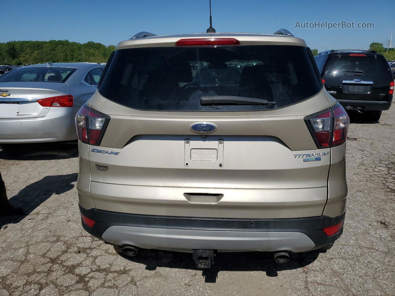 2017 Ford Escape Titanium White vin: 1FMCU9J97HUA97006