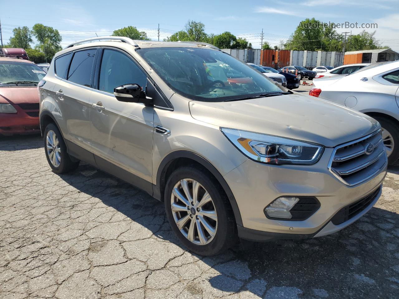 2017 Ford Escape Titanium White vin: 1FMCU9J97HUA97006