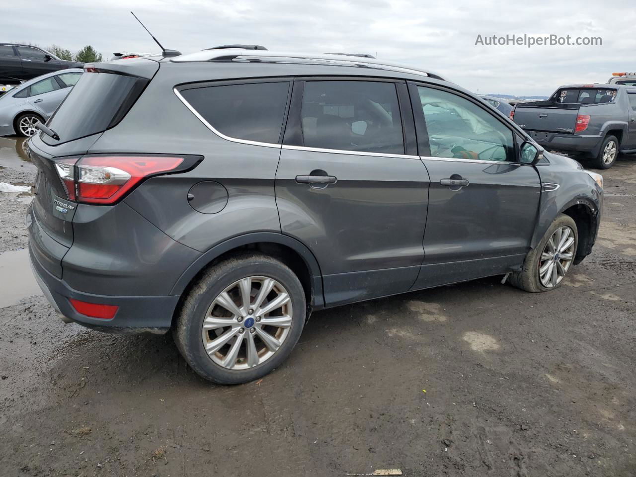 2017 Ford Escape Titanium Серый vin: 1FMCU9J97HUC71544