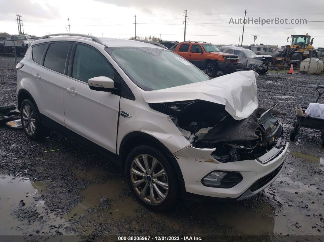 2017 Ford Escape Titanium White vin: 1FMCU9J97HUE98183