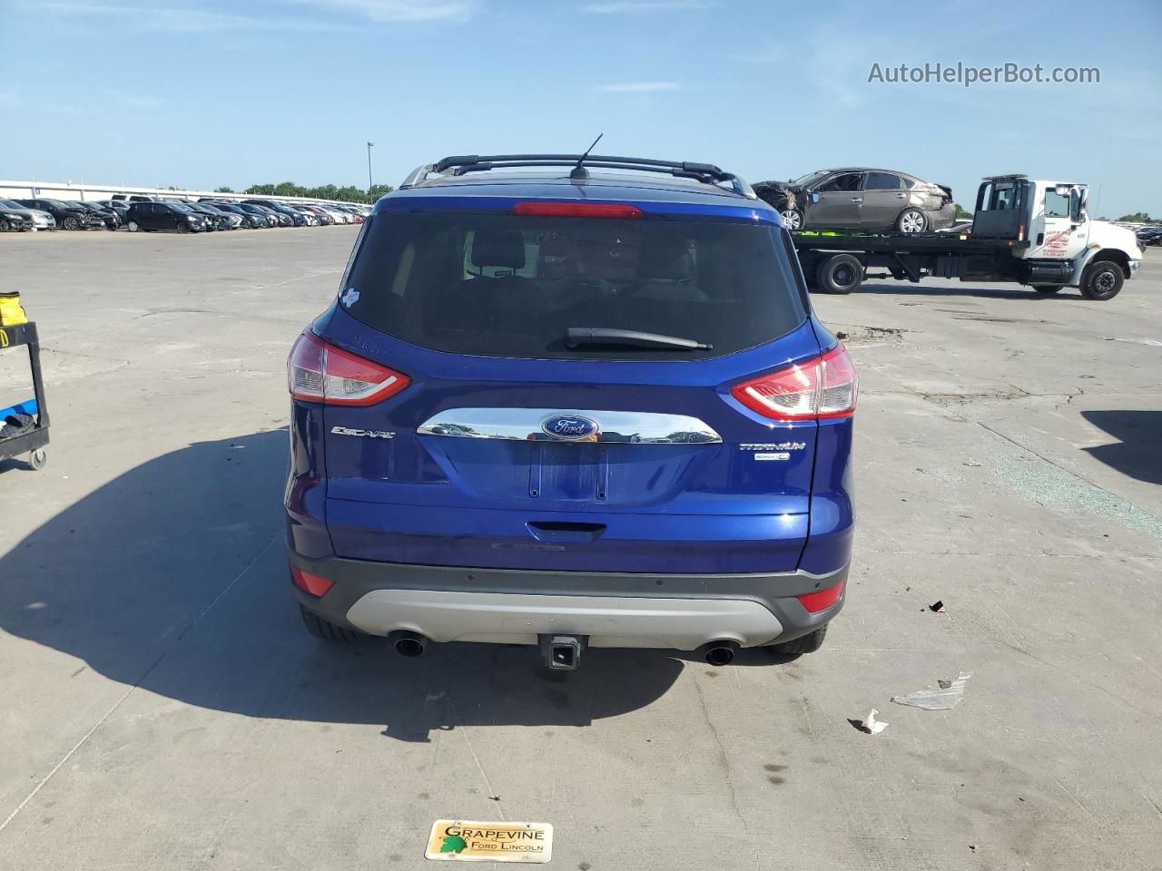 2014 Ford Escape Titanium Синий vin: 1FMCU9J98EUA38381