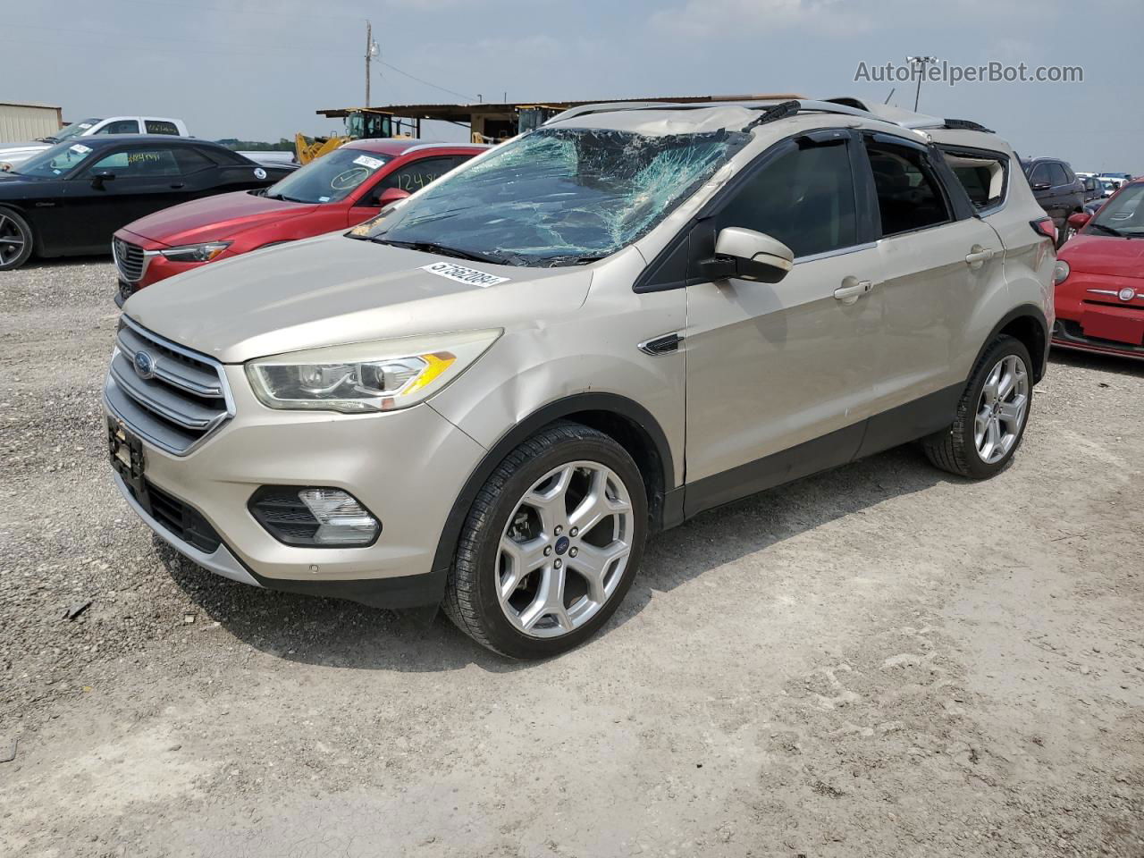 2017 Ford Escape Titanium Cream vin: 1FMCU9J98HUD86282