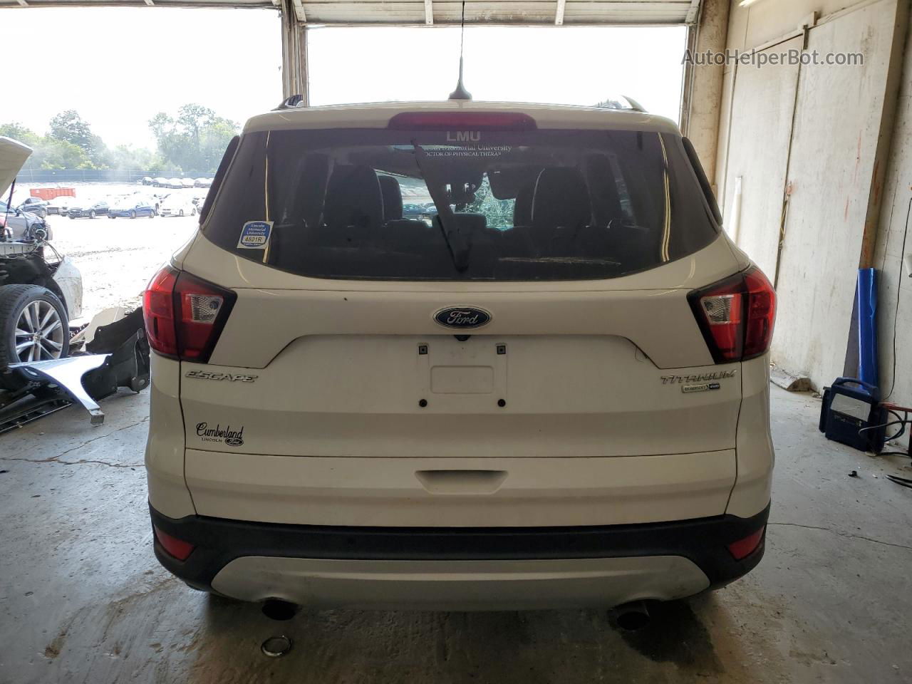 2019 Ford Escape Titanium White vin: 1FMCU9J98KUC30492