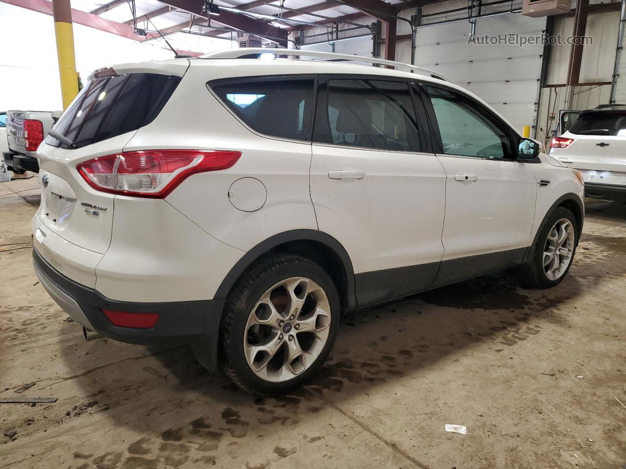 2013 Ford Escape Titanium White vin: 1FMCU9J99DUA15979