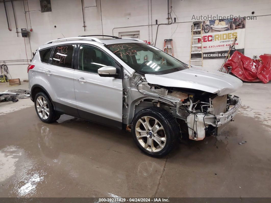 2014 Ford Escape Titanium Серебряный vin: 1FMCU9J99EUA18317