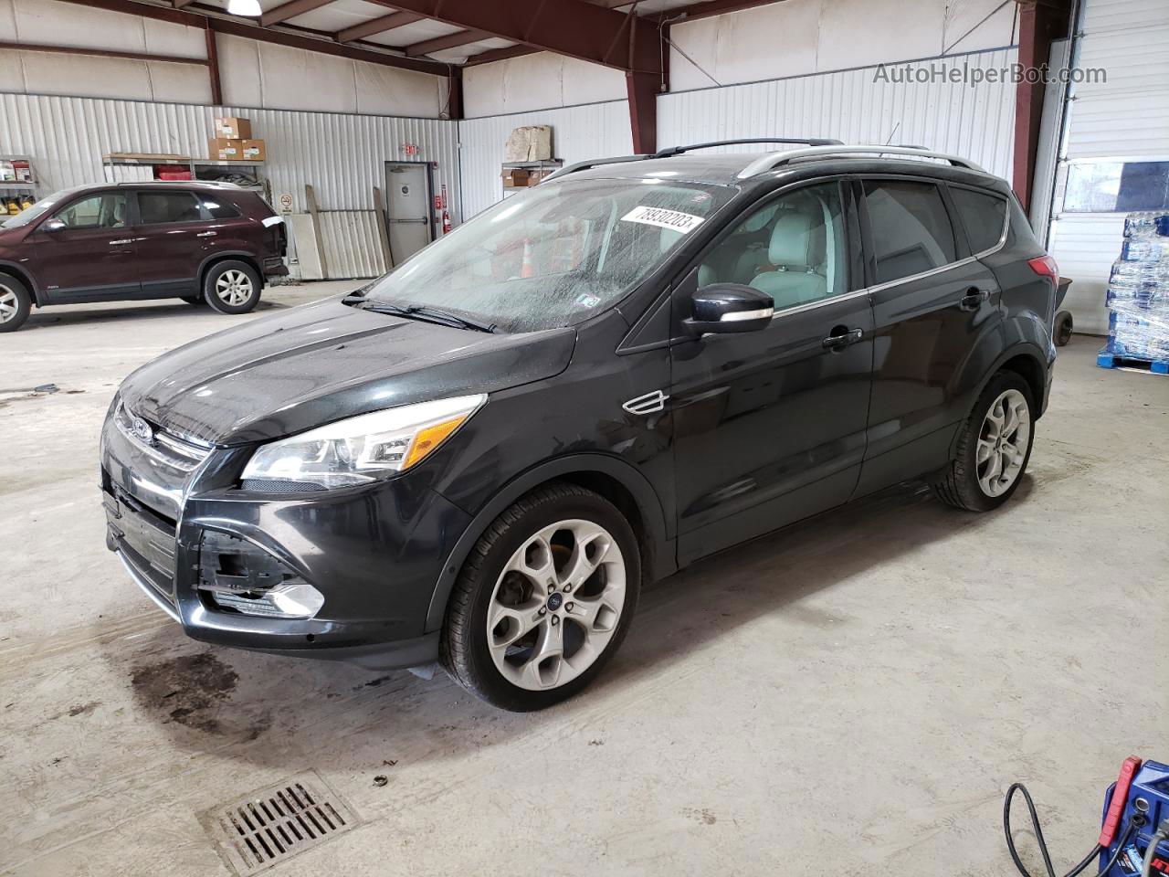 2014 Ford Escape Titanium Черный vin: 1FMCU9J99EUB23987