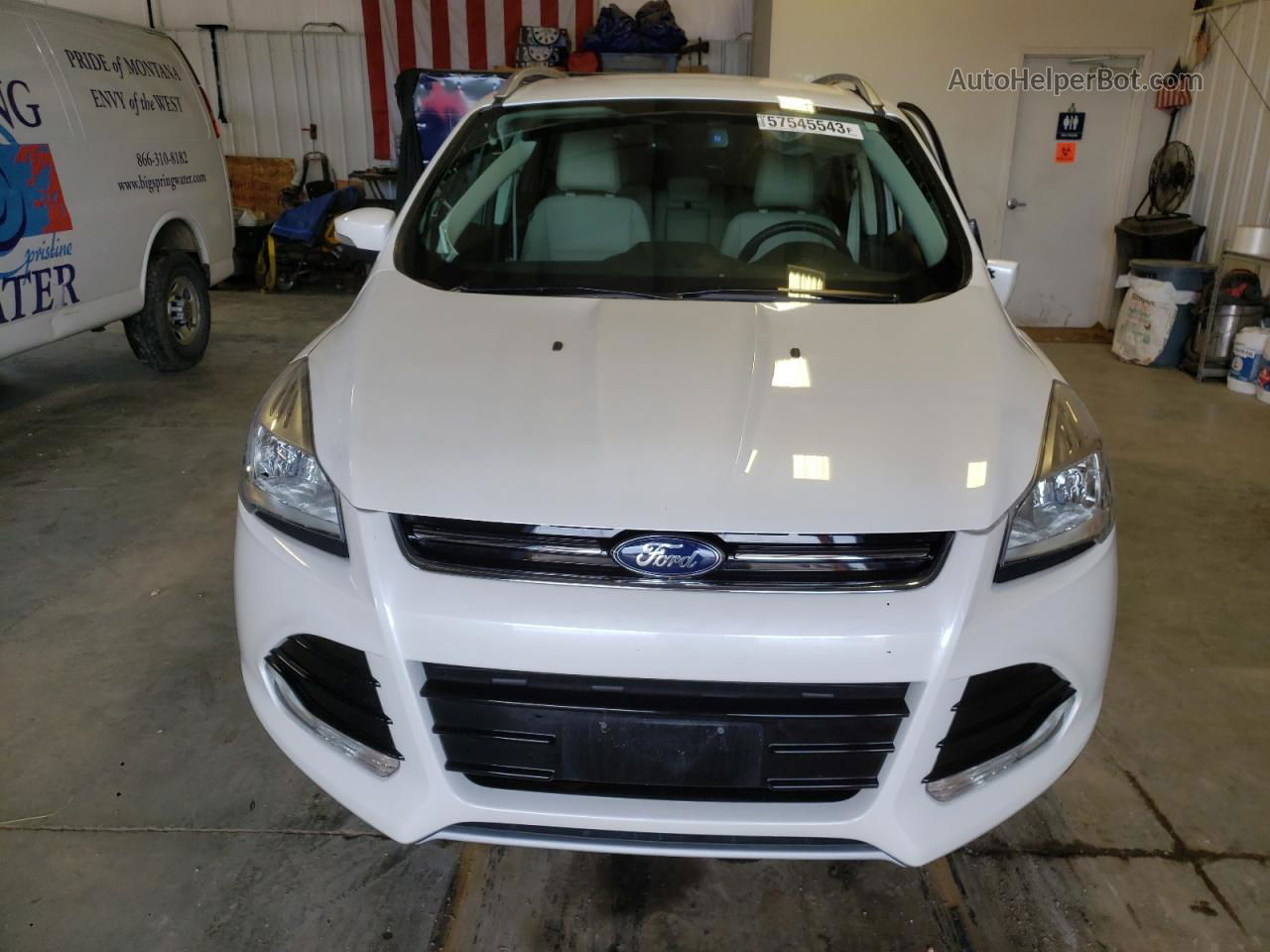 2014 Ford Escape Titanium White vin: 1FMCU9J99EUD32064