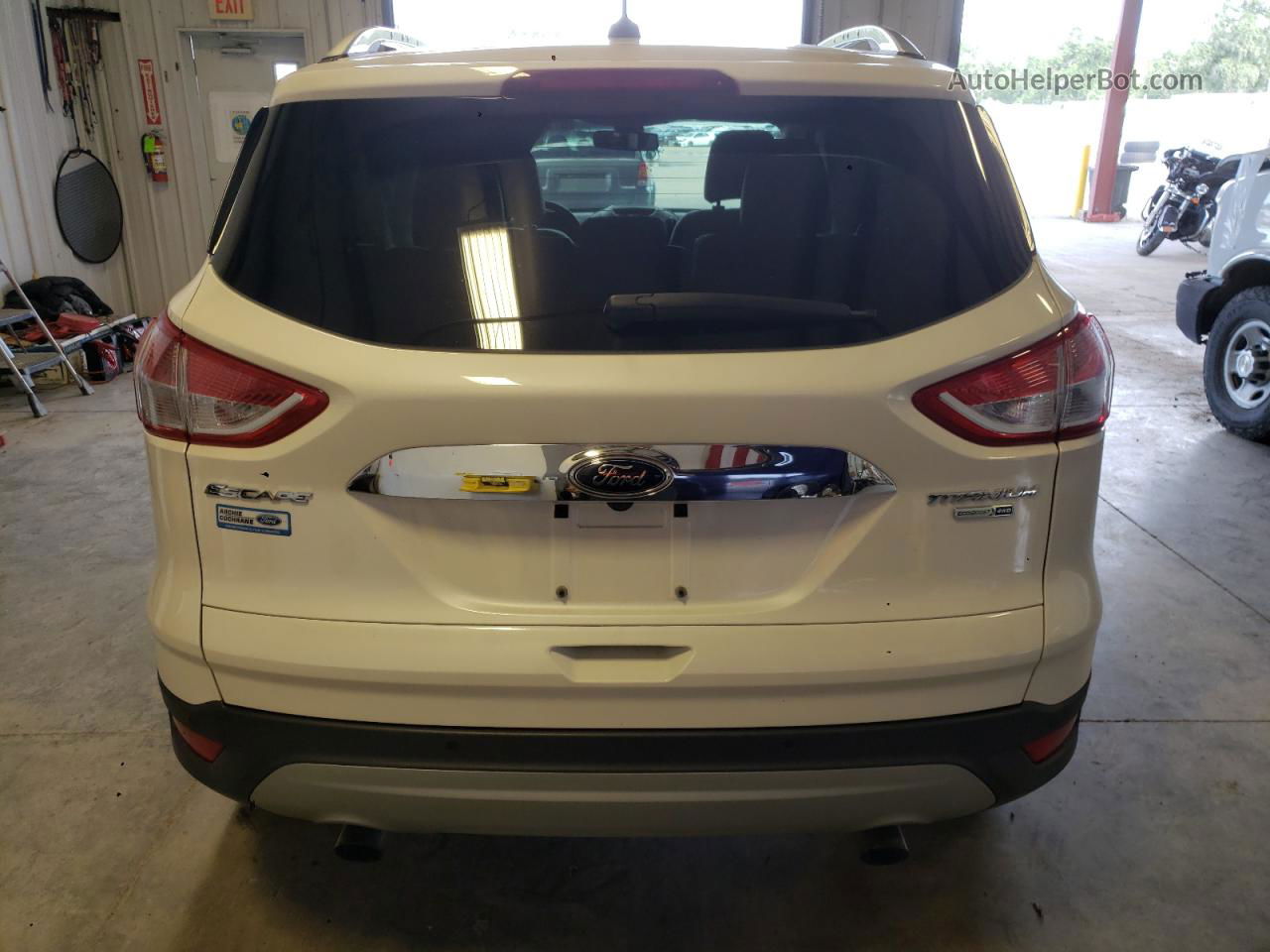 2014 Ford Escape Titanium White vin: 1FMCU9J99EUD32064