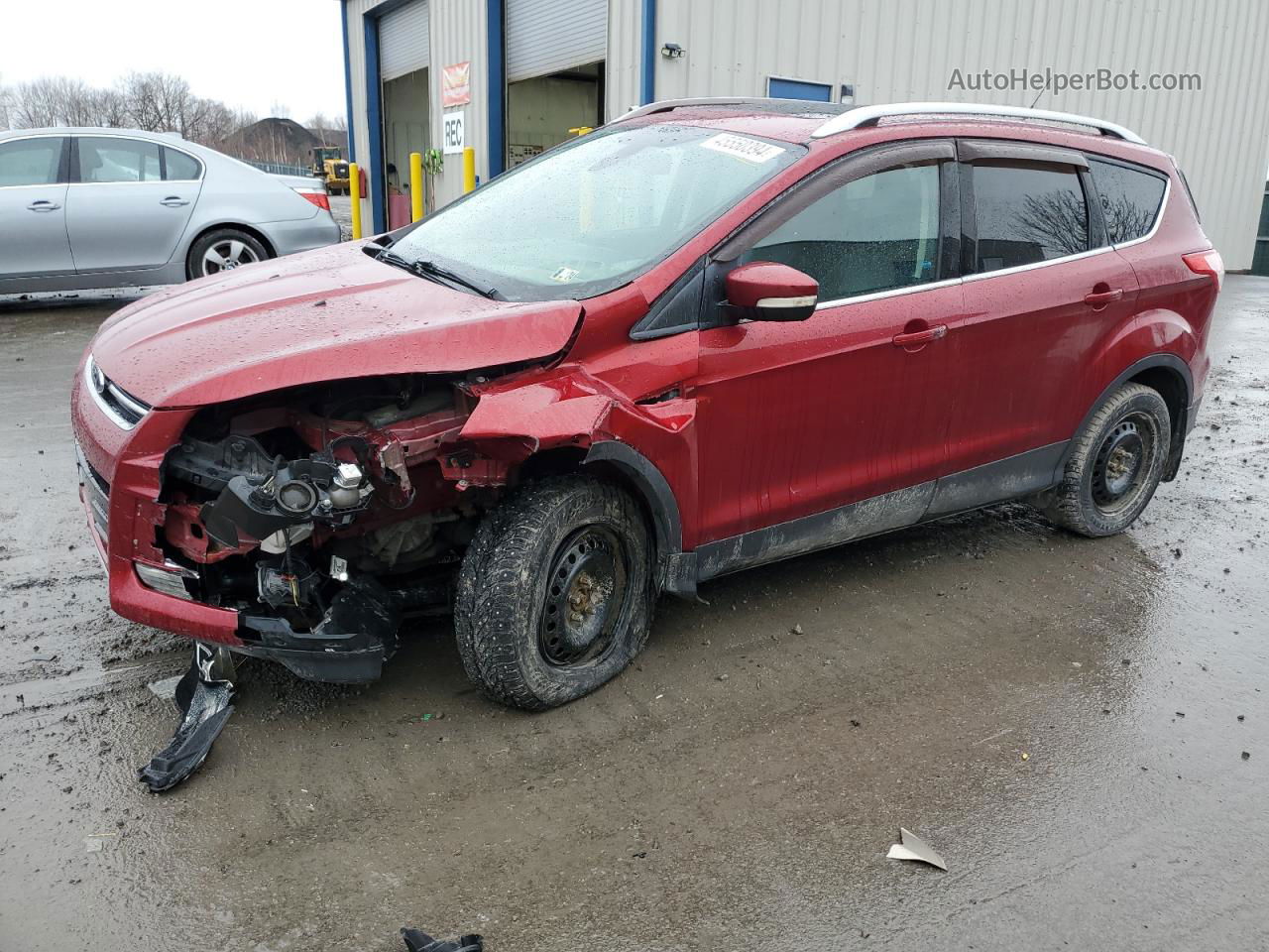 2014 Ford Escape Titanium Red vin: 1FMCU9J99EUD84357