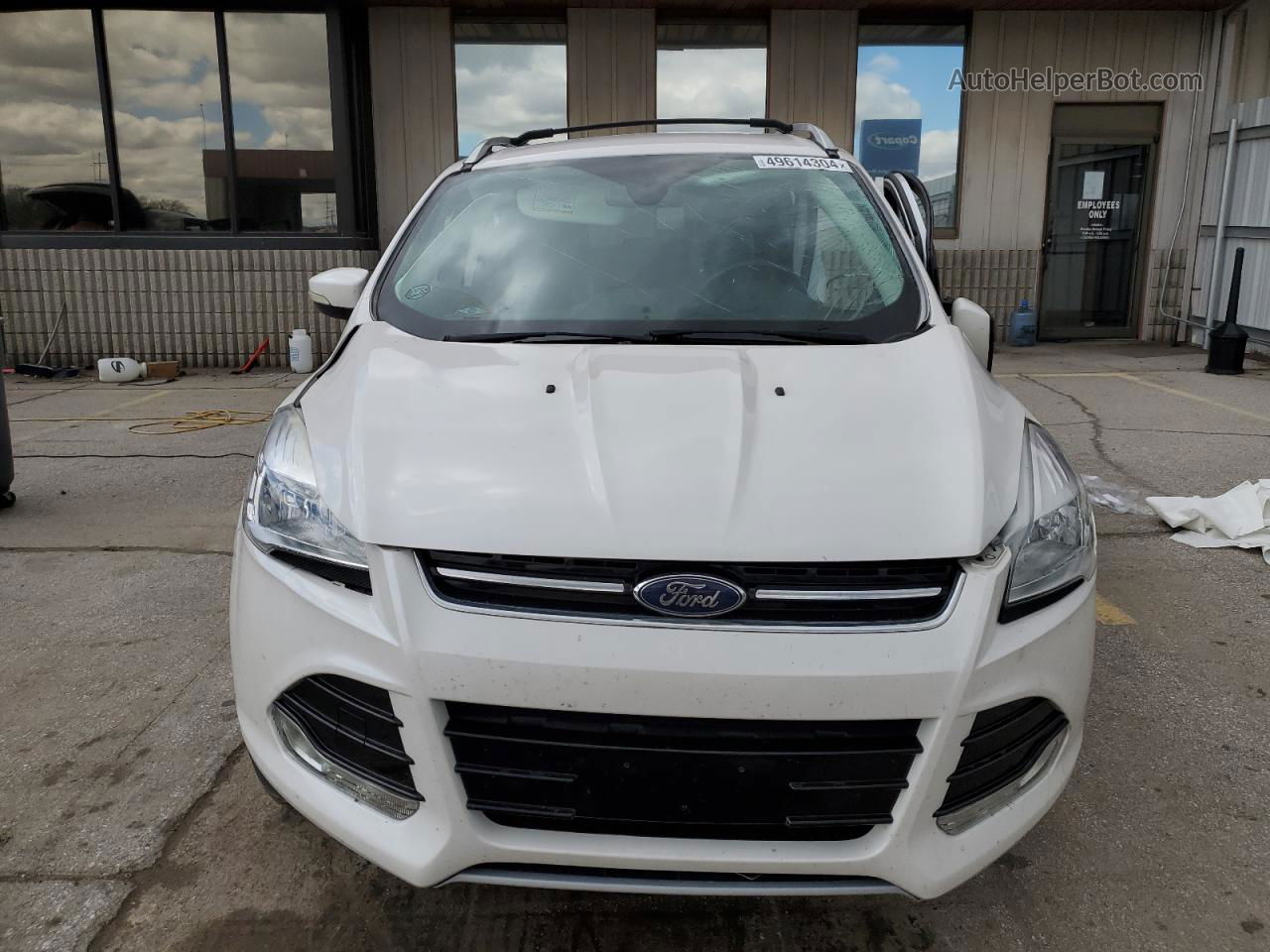 2016 Ford Escape Titanium White vin: 1FMCU9J99GUA82229