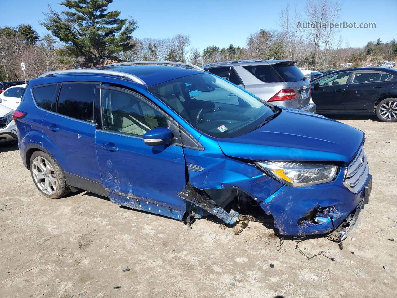 2019 Ford Escape Titanium Blue vin: 1FMCU9J99KUB90813