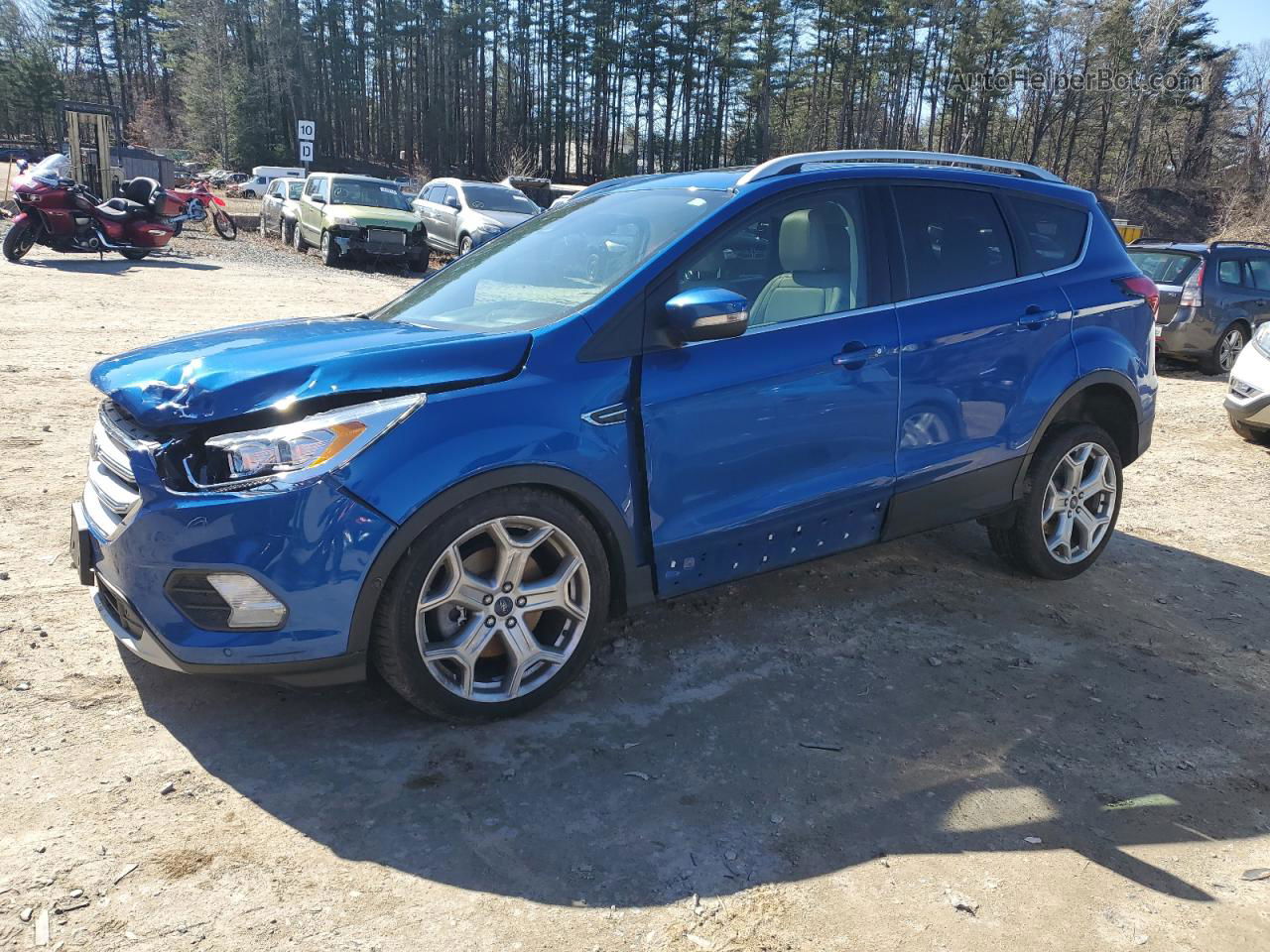 2019 Ford Escape Titanium Blue vin: 1FMCU9J99KUB90813