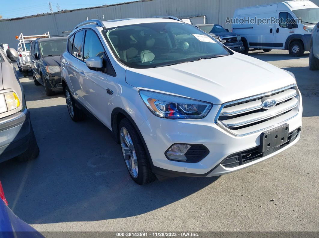 2019 Ford Escape Titanium White vin: 1FMCU9J99KUC05245