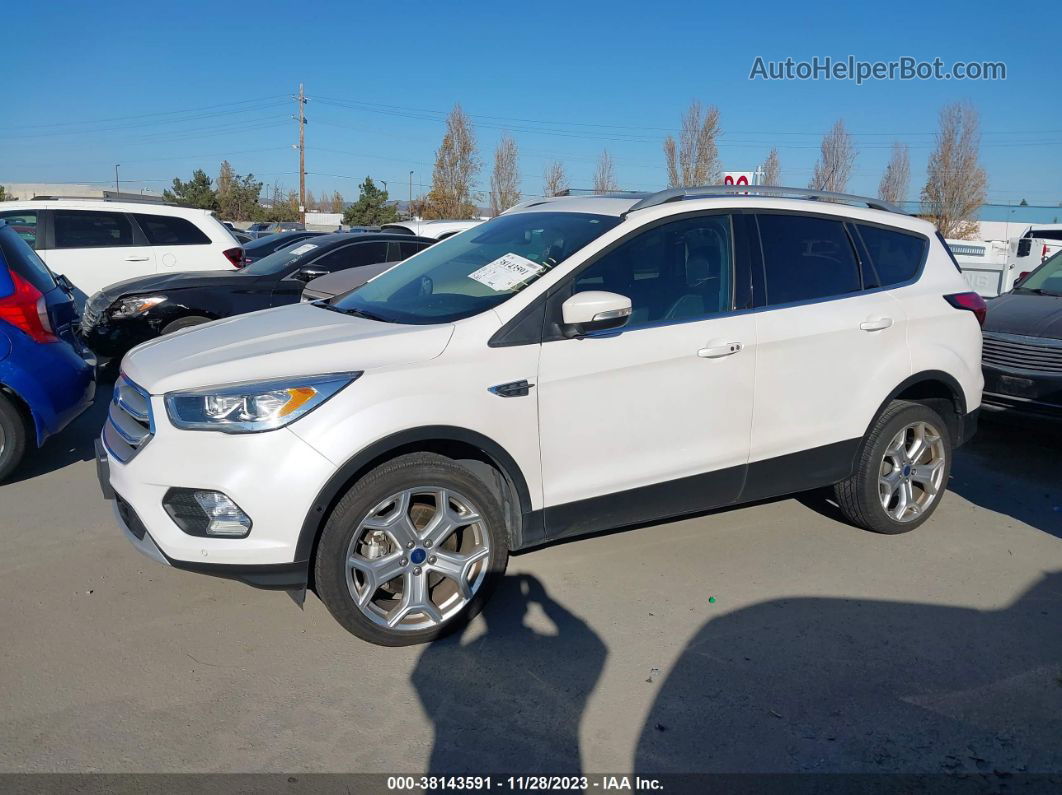 2019 Ford Escape Titanium White vin: 1FMCU9J99KUC05245