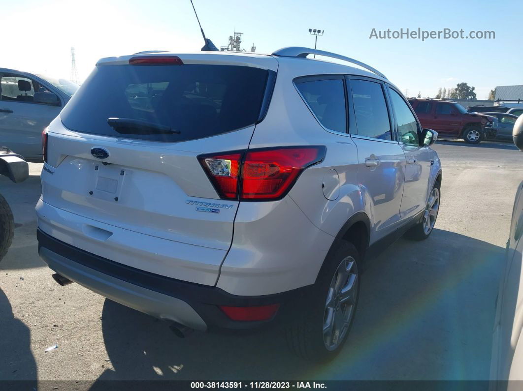 2019 Ford Escape Titanium White vin: 1FMCU9J99KUC05245