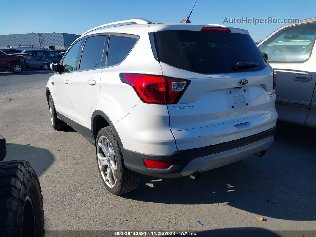 2019 Ford Escape Titanium White vin: 1FMCU9J99KUC05245