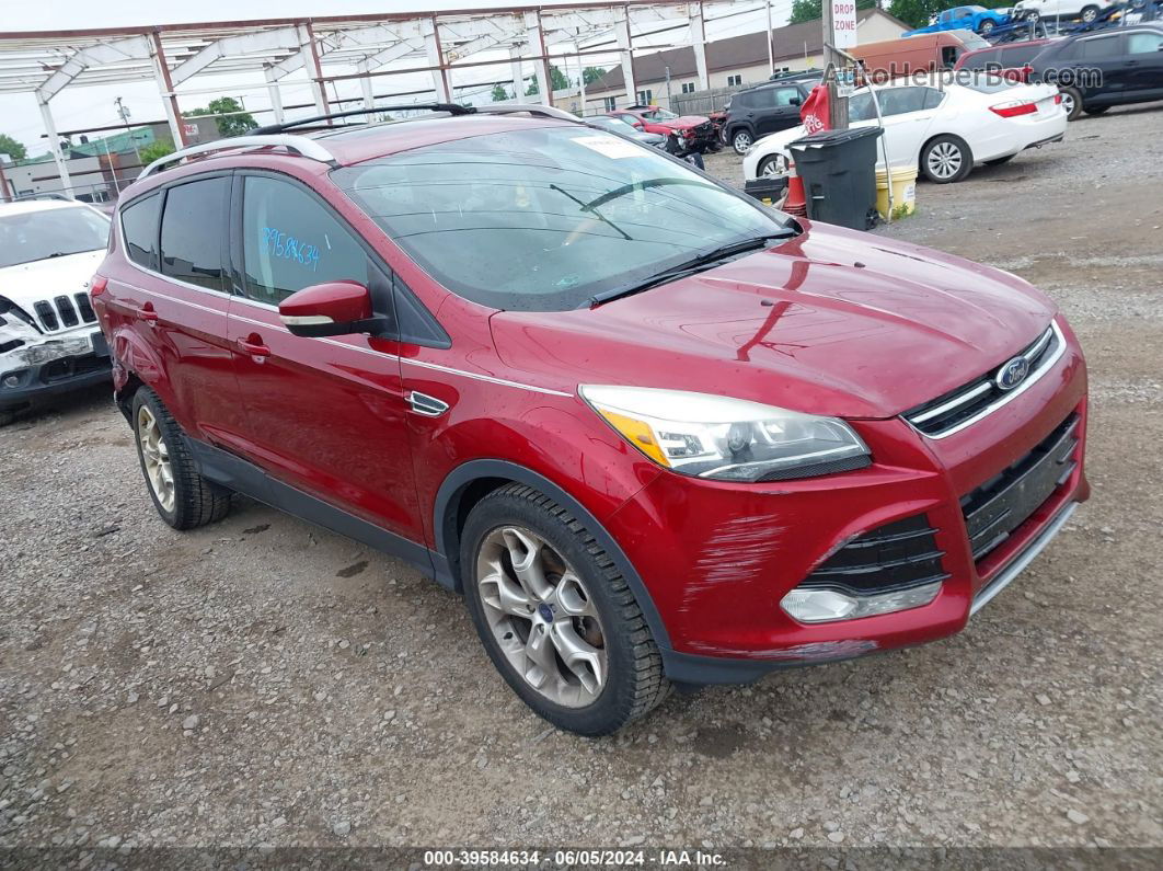 2013 Ford Escape Titanium Red vin: 1FMCU9J9XDUD34601