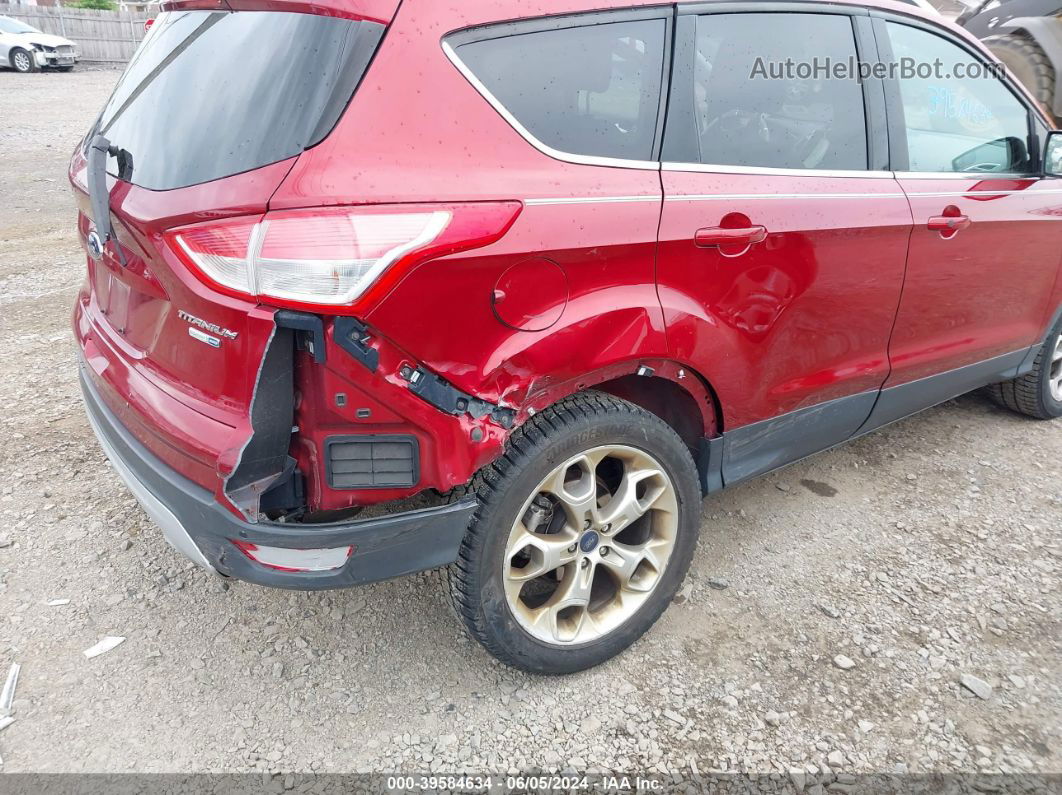 2013 Ford Escape Titanium Red vin: 1FMCU9J9XDUD34601