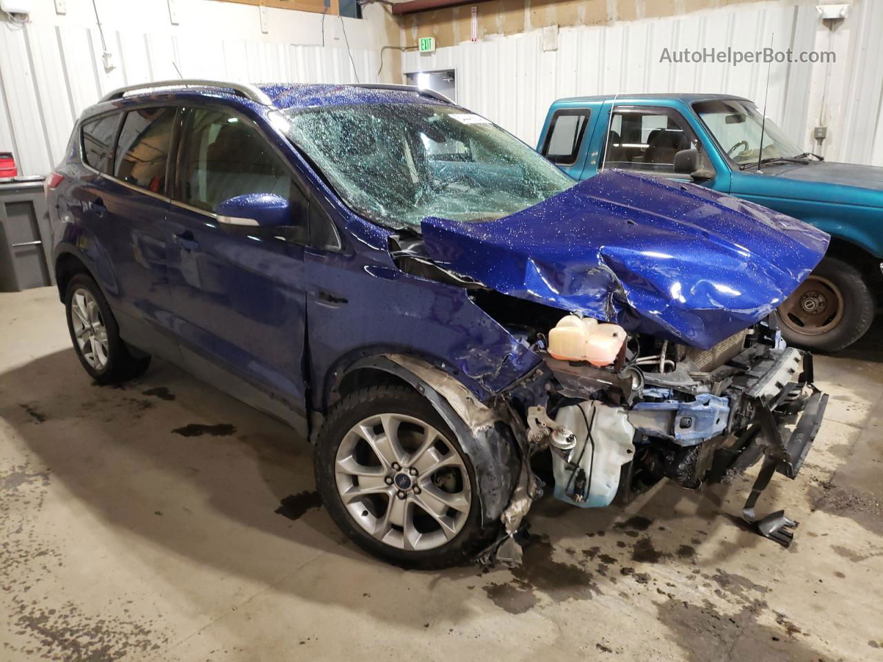 2014 Ford Escape Titanium Blue vin: 1FMCU9J9XEUE54111