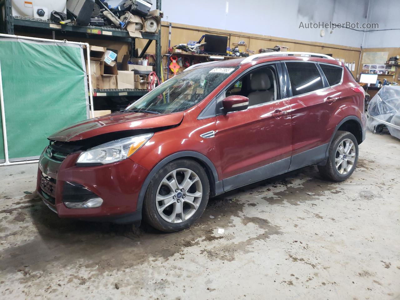 2015 Ford Escape Titanium Burgundy vin: 1FMCU9J9XFUC14865