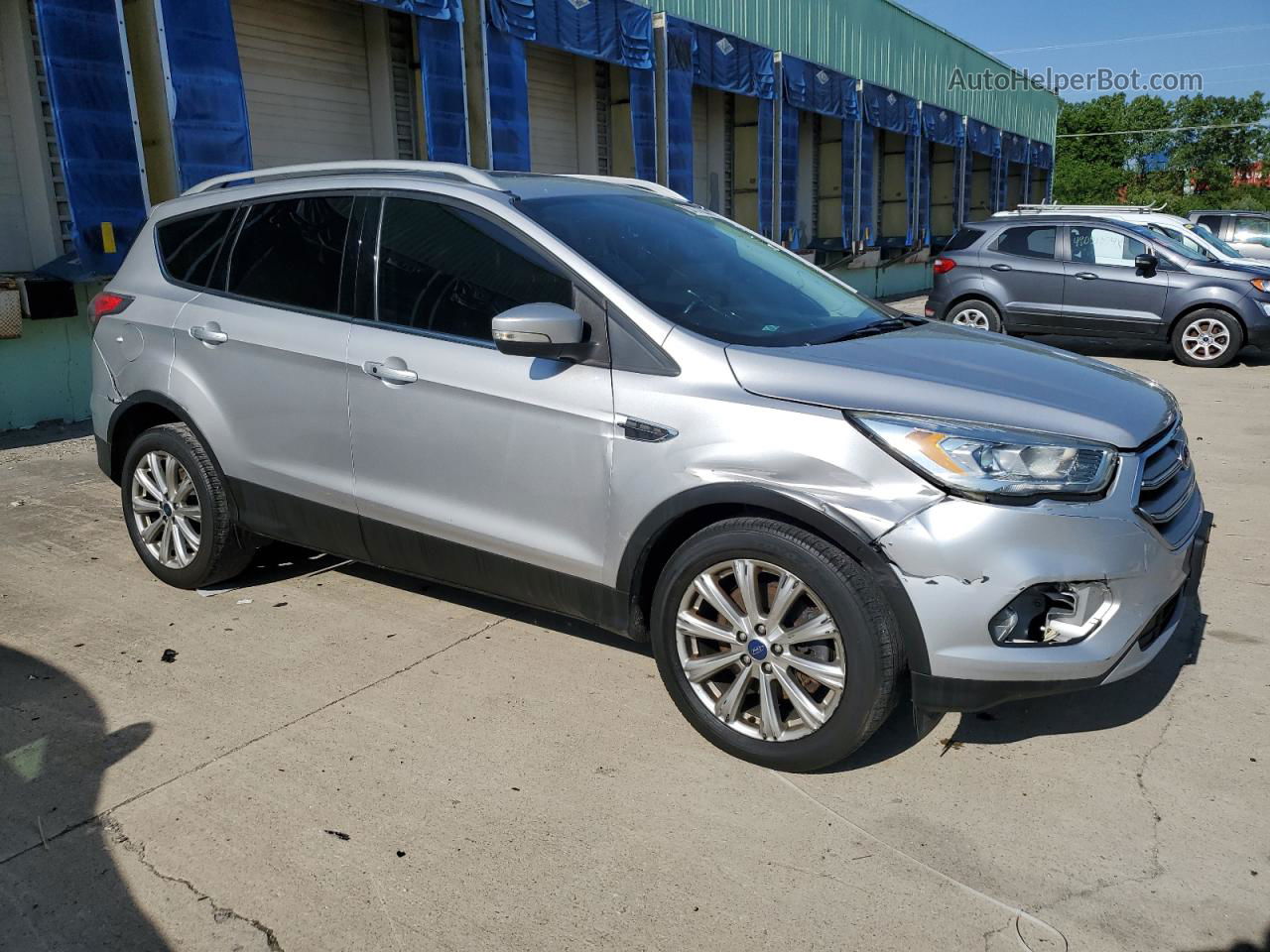 2017 Ford Escape Titanium Серебряный vin: 1FMCU9J9XHUB22898