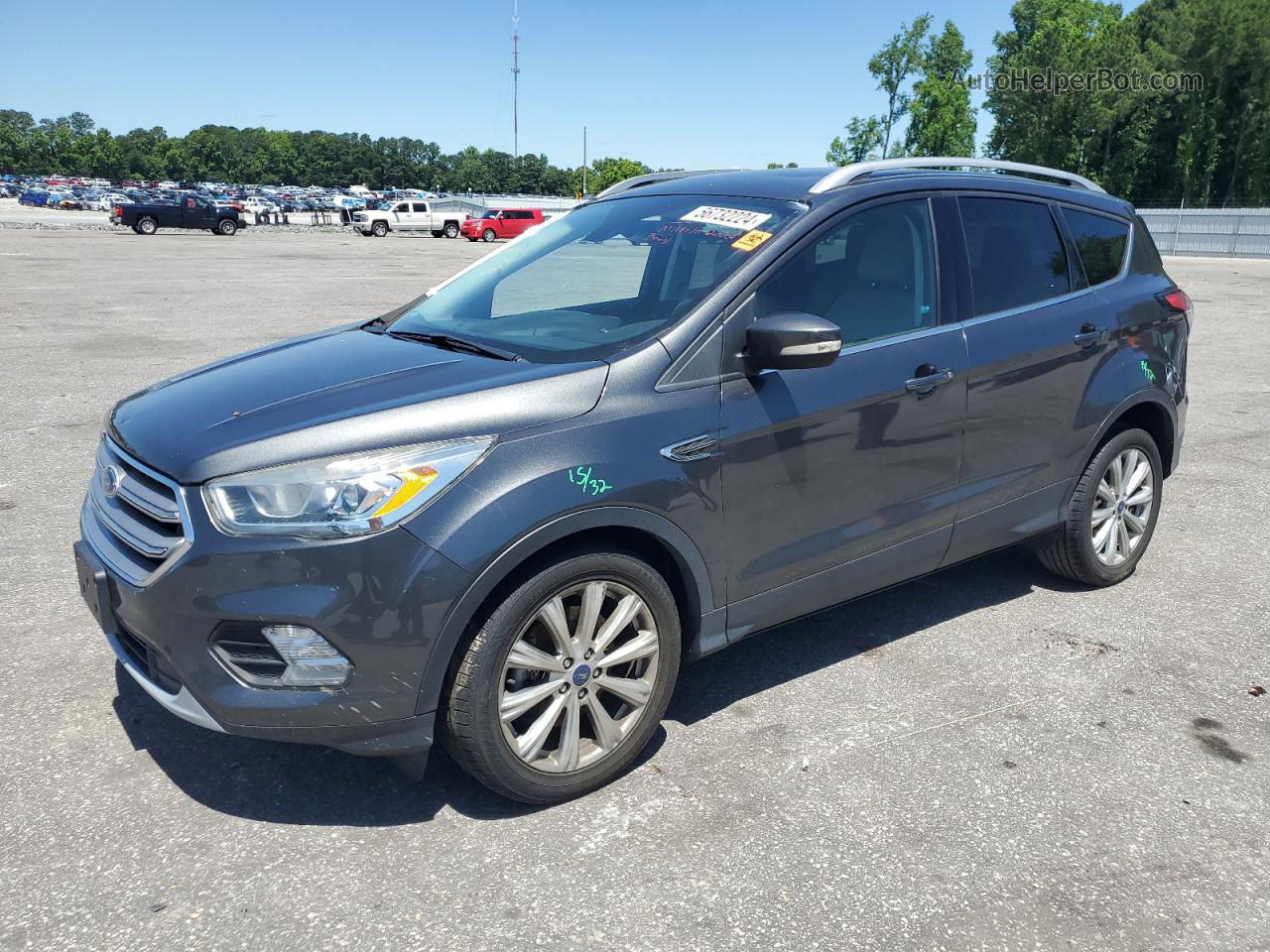 2017 Ford Escape Titanium Серый vin: 1FMCU9JD1HUE61702