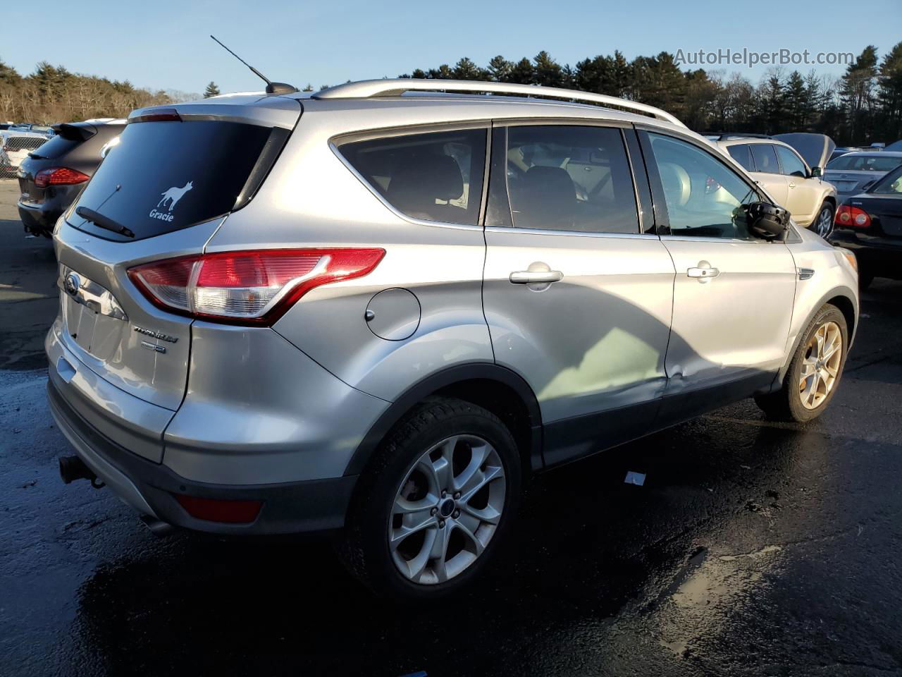 2015 Ford Escape Titanium Silver vin: 1FMCU9JX0FUB14160