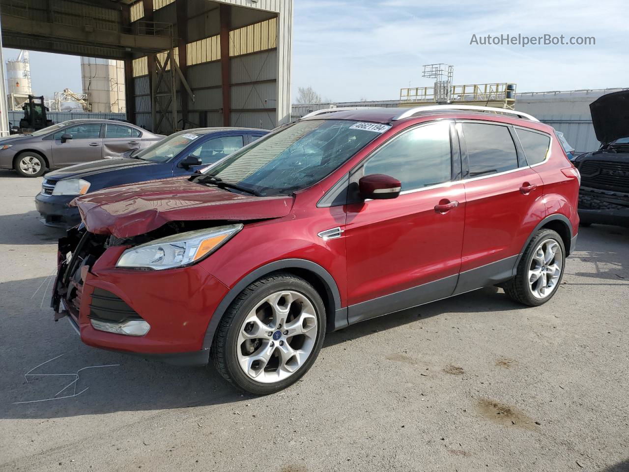 2014 Ford Escape Titanium Красный vin: 1FMCU9JX2EUD72145