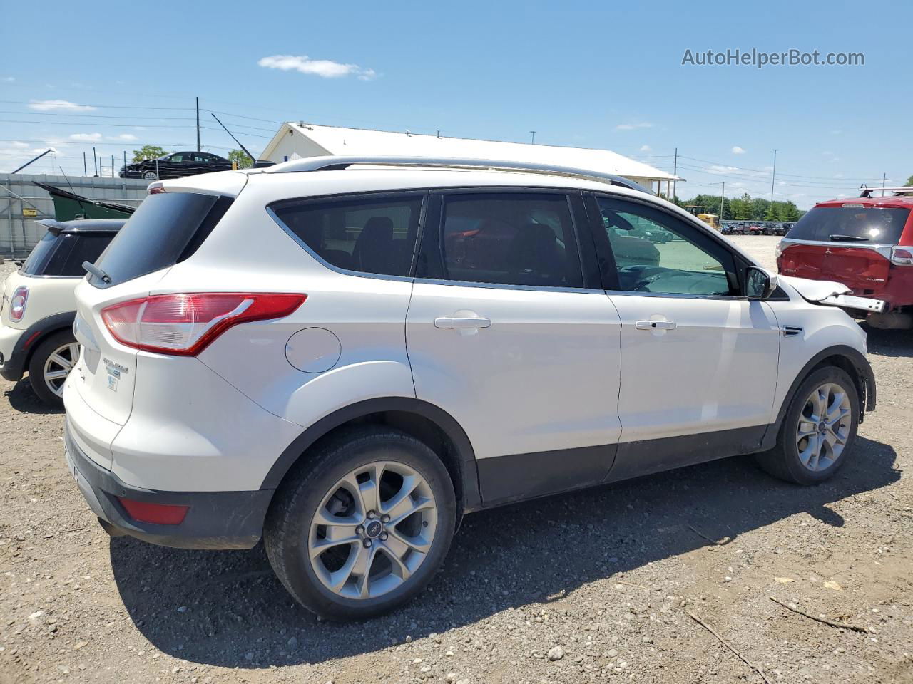 2015 Ford Escape Titanium Белый vin: 1FMCU9JX3FUB01144