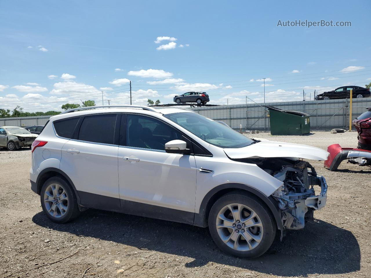 2015 Ford Escape Titanium White vin: 1FMCU9JX3FUB01144